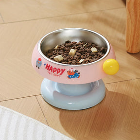 Elevated Pet Bowl for Dogs & Cats with Stainless Steel Insert – Nooka™