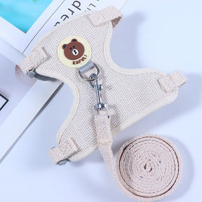 Linen Collar & Leash Set for Small to Medium Dogs & Cats – Trailo™