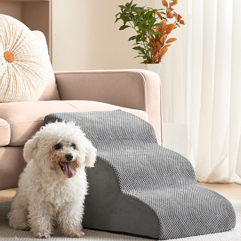Non-Slip Memory Foam Pet Stairs for Dogs & Cats – Klimbo™