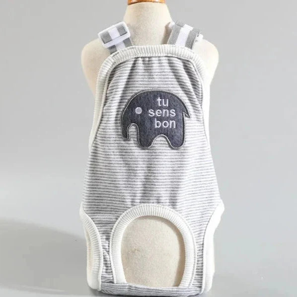 Cotton Diaper Onesie for Female Dogs with Urinary Incontinence – PawWrap™