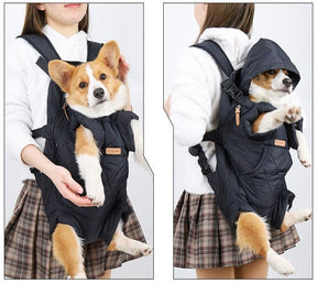 Kangaroo Pet Carrier Backpack with Front Pocket & Hood – Trelune™