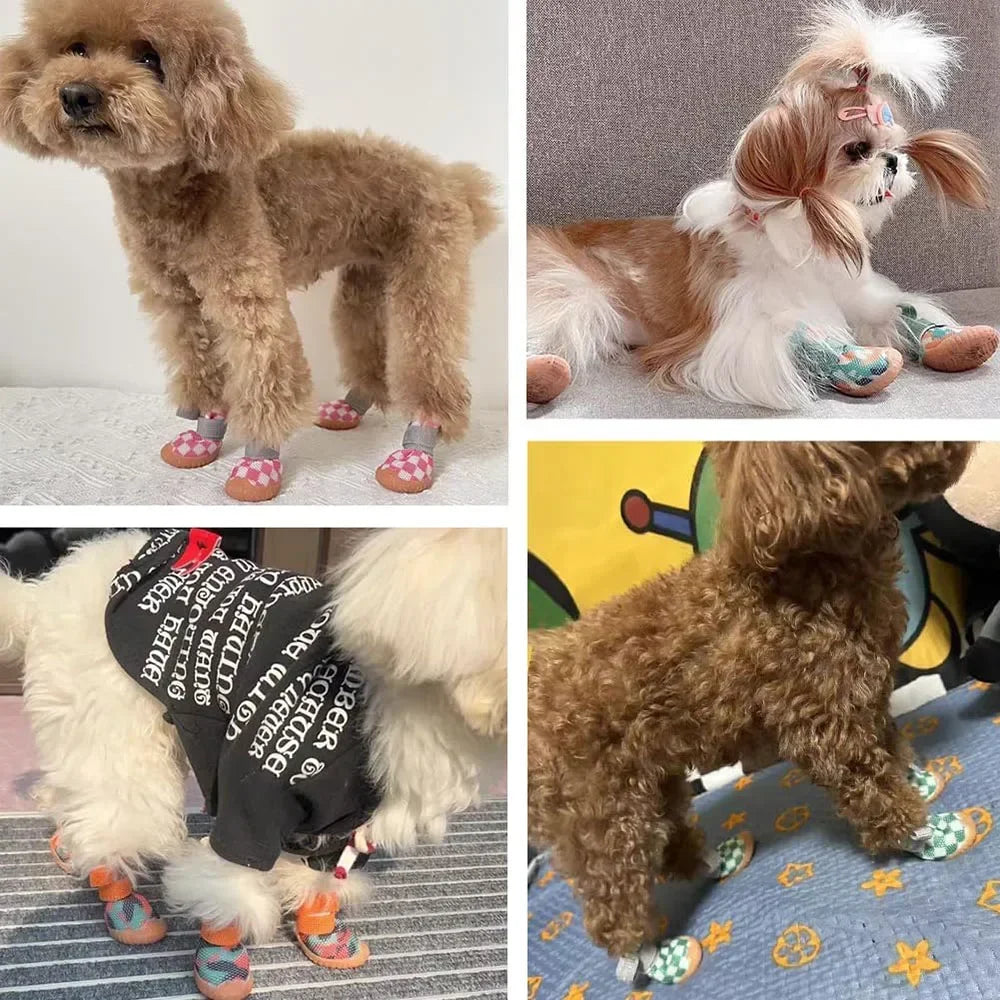 Non-Slip Pet Shoes with Breathable Upper & Adjustable Straps – StreetPaws™