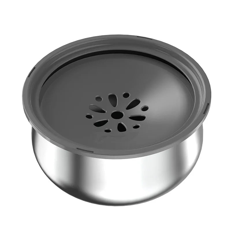 Anti-Splash Stainless Steel Floating Pet Bowl, 4L Capacity – Calmora™