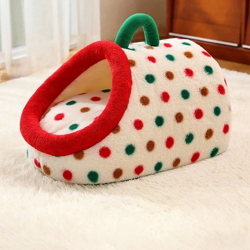 Non-Slip Pet Cave Bed with Removable Cushion for Dogs & Cats – CozyBurrow™