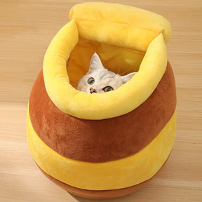 Honey Pot Cave Pet Bed in Yellow – HoneyNest™