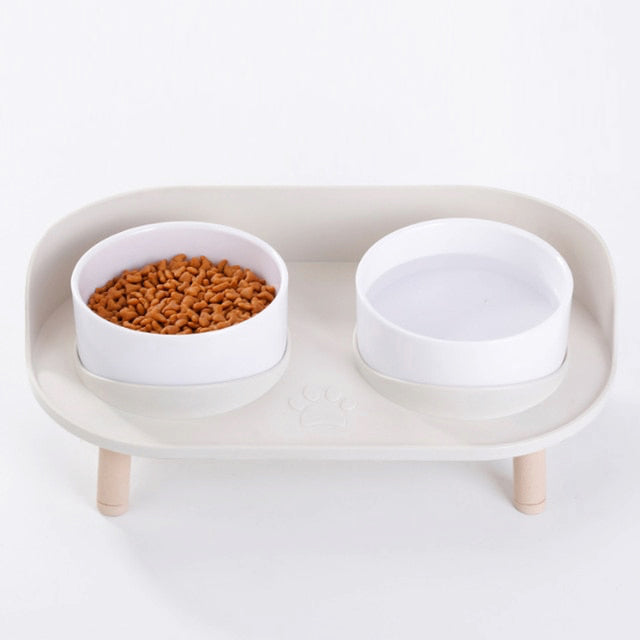 Elevated Double Pet Bowl Set with Stand – Sturdis™