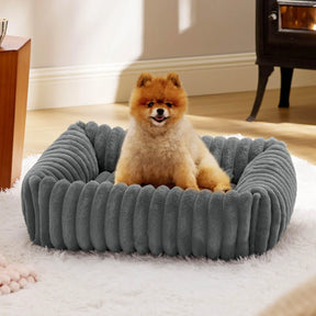 Raised-Edge Pet Bed with Removable Washable Cover – Nestelle™