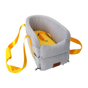 Striped Cotton Linen Pet Car Seat for Travel, One Size – Autora™