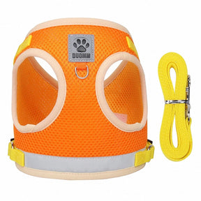 Reflective Chest Harness & Leash Set – Breathable Cotton-Poly Blend – GlowTrail™