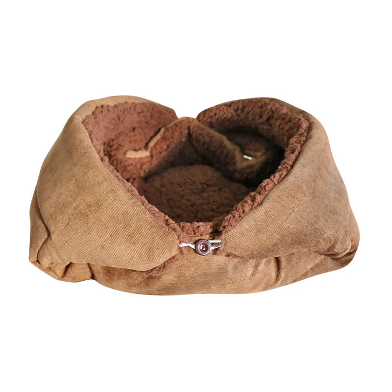 3-in-1 Plush Pet Bed with Convertible Basket Design – Nestiva™