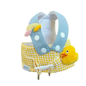 Pet Collar, Leash & Hat Set with Yellow & Blue Design – Zolkit™