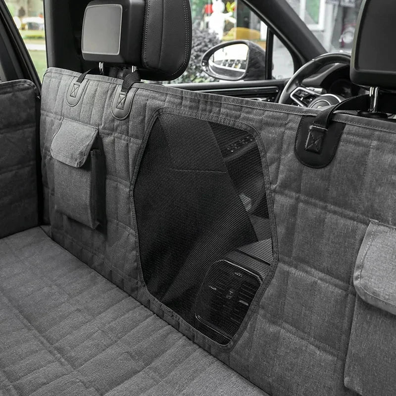 Waterproof Rear Car Seat Cover for Dogs with Mesh Window – Cargona™