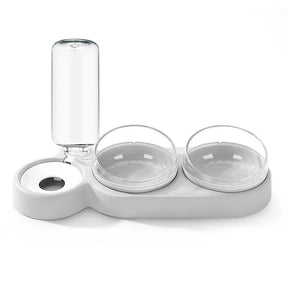 Double Pet Bowl with Automatic Water Dispenser – Trioh™