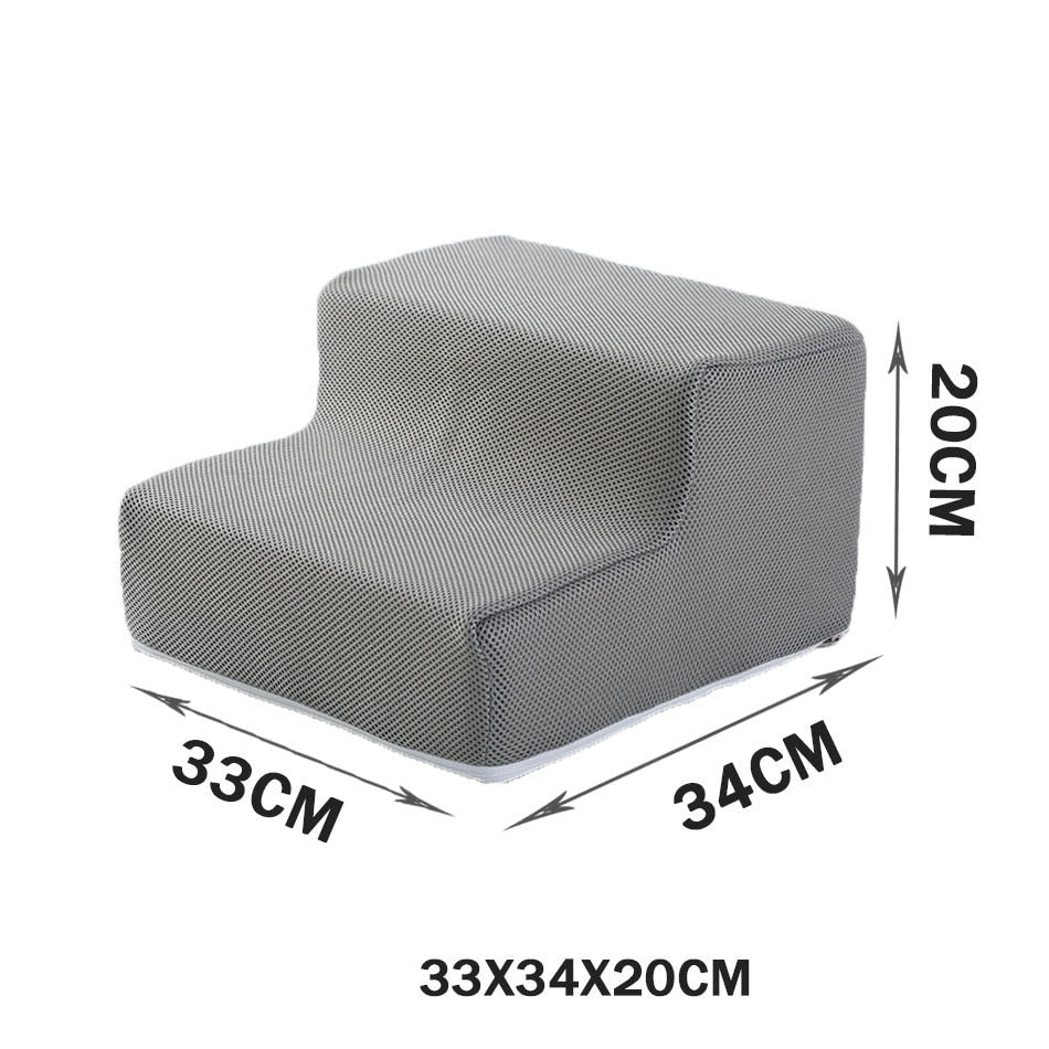 Pet Stairs for Dogs & Cats – Soft Foam Steps for Beds & Sofas – Pawrise™
