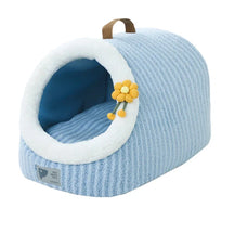 Striped Pet Cave Bed with Removable Cushion – StripeNest™