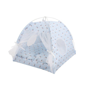 Cotton Pet Tent Bed with Colorful House-Style Design – Nestora™