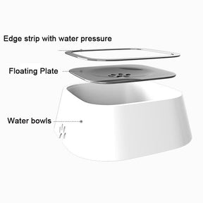 Floating Anti-Spill Pet Water Bowl for Dogs & Cats – Stillwick™