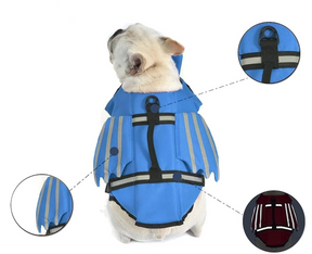 Dog Life Jacket with Head Support & Reflective Trim – Tidelo™