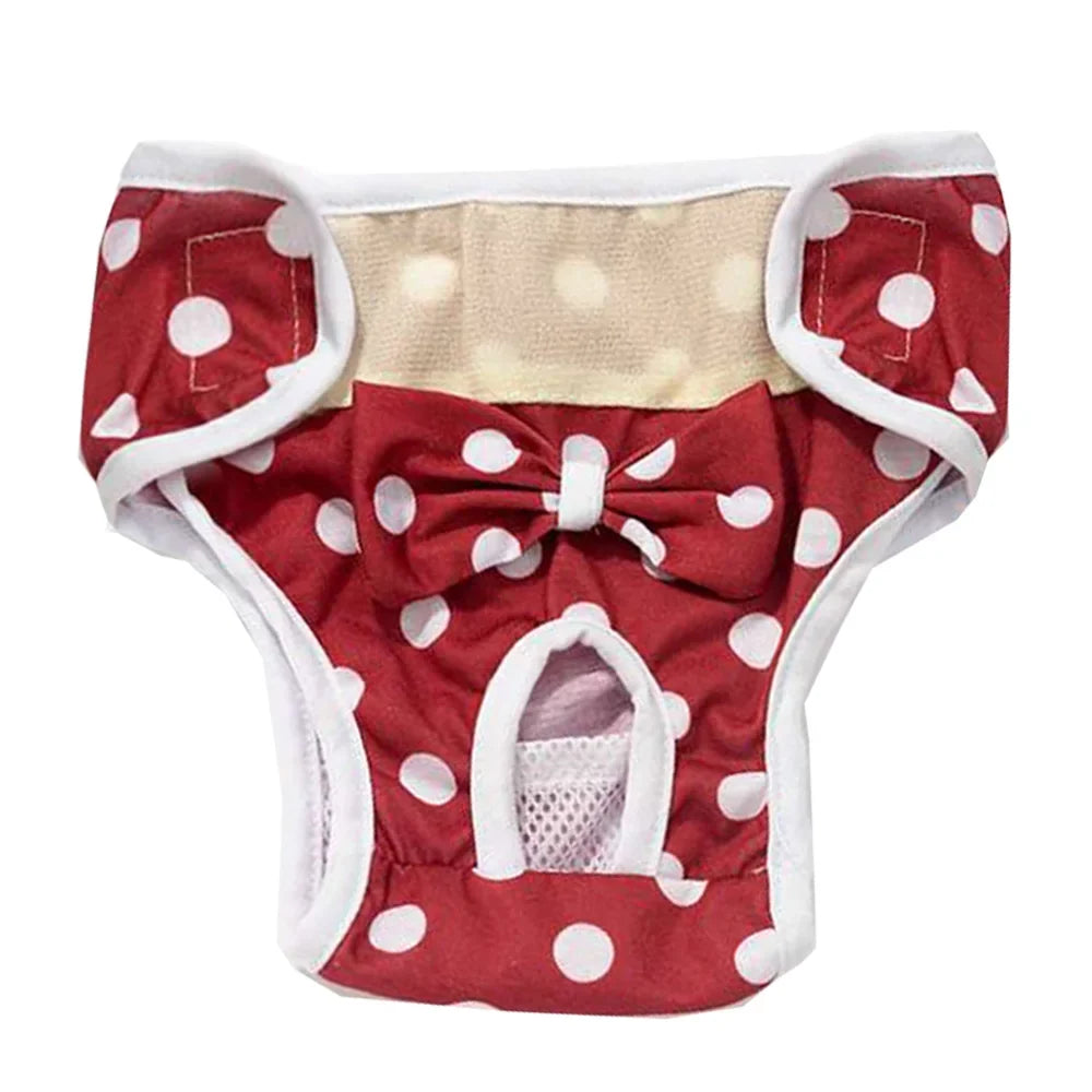 Reusable Dog Diaper for Female Dogs, Lemon & Polka Dot Print – Wistera™