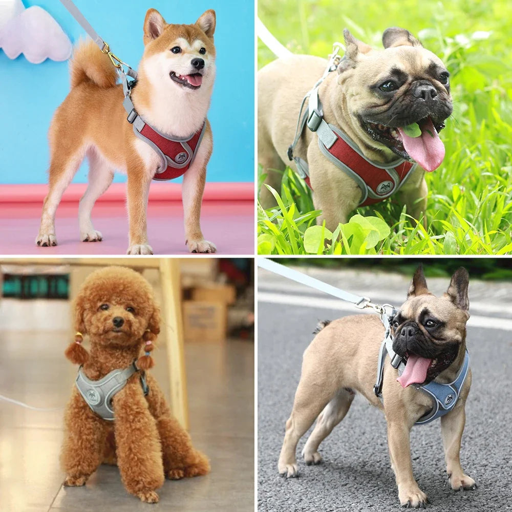 Soft Reflective Nylon Chest Harness for Dogs & Cats – Dovex™