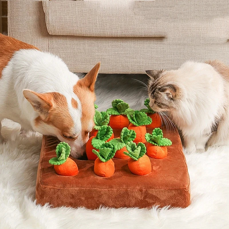 Carrot Snuffle Toy Interactive Slow Feeder for Dogs & Cats – Snuffo™