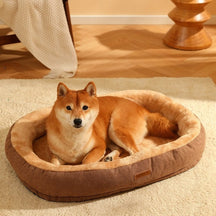 Round Pet Bed in Gray, Brown or Green, Sizes M to GG – Rondelle™