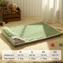 Fiber Pet Bed with Attached Pillow & Non-Slip Base – Duvano™