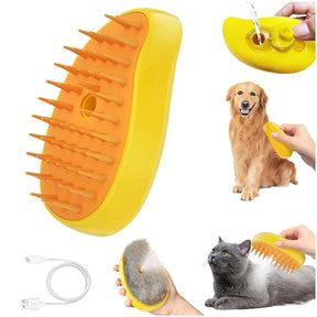 3-in-1 Steam Pet Grooming Brush for Dogs & Cats – Steamly™