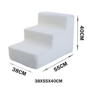 Pet Stairs for Dogs & Cats – Soft Foam Steps for Beds & Sofas – Pawrise™