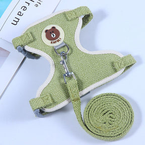 Linen Collar & Leash Set for Small to Medium Dogs & Cats – Trailo™