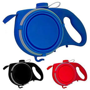 Retractable Dog Leash with Water Bottle & Waste Bag Dispenser – Roamly™