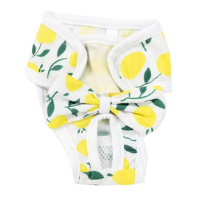 Reusable Dog Diaper for Female Dogs, Lemon & Polka Dot Print – Wistera™