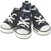 Denim Pet Sneakers, Navy Blue & Pink, Set of 2 Pairs – Quovex™