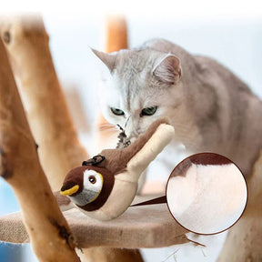 Rechargeable Interactive Bird Toy with Catnip for Cats – Chirvo™