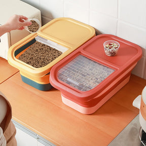 Collapsible Pet Food Storage Container with Scoop – Grainly™