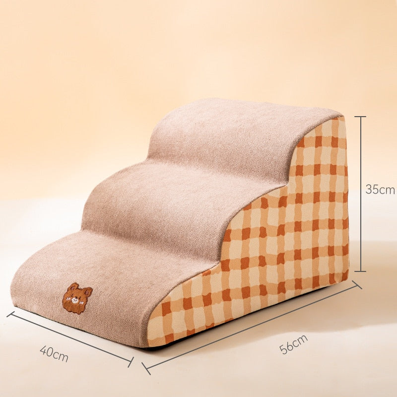 Non-Slip Foam Pet Stairs for Dogs & Cats – Steppaw™