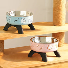 Elevated Pet Bowl for Dogs & Cats with Stainless Steel Insert – Perko™
