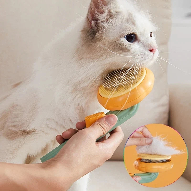 Self-Cleaning Pet Hair Removal Brush for Cats & Dogs – Shedwell™