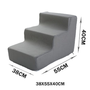 Pet Stairs for Dogs & Cats – Soft Foam Steps for Beds & Sofas – Pawrise™