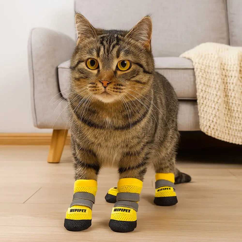 Reflective Non-Slip Dog Shoes with Waterproof Soles – NightPaw™