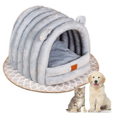 Cotton & Velvet Pet Cave Bed for Pets Up to 22 lb – Nestora™