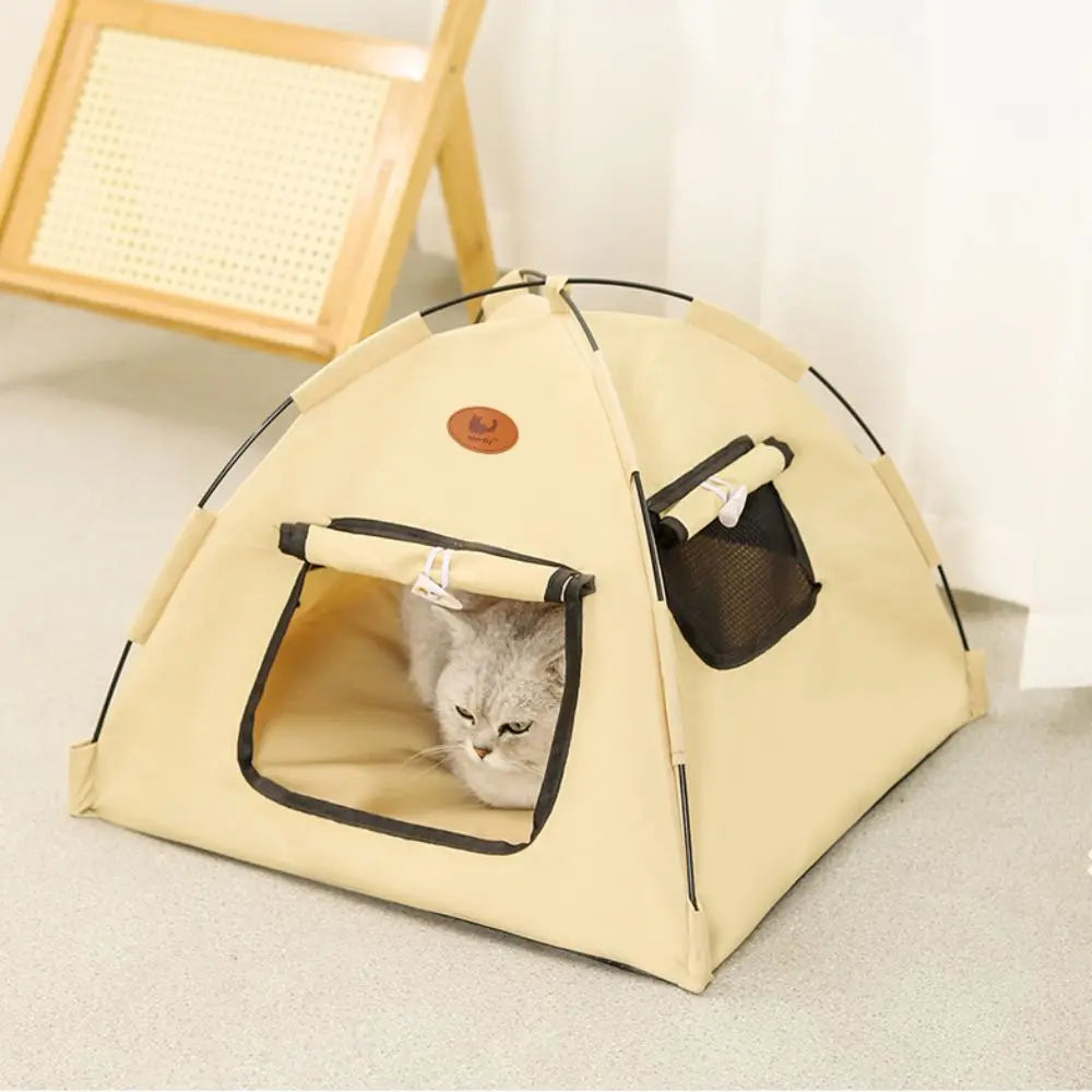 Portable Pet Tent Bed in Oxford Polyester for Small Pets – TokaNest™