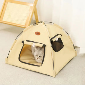 Portable Pet Tent Bed in Oxford Polyester for Small Pets – TokaNest™