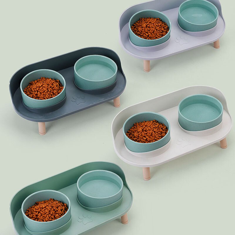 Elevated Double Pet Bowl Set with Stand – Sturdis™