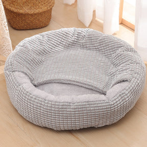 Covered Plush Pet Bed with Non-Slip Bottom – Tadeus