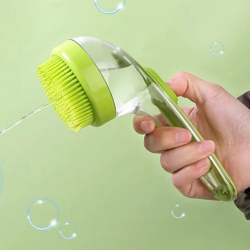Pet Bath Massage Brush with Shampoo Dispenser – Scrubwyn™