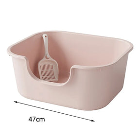 Open Top Cat Litter Box, Easy-Clean & Reusable – Trayzo™