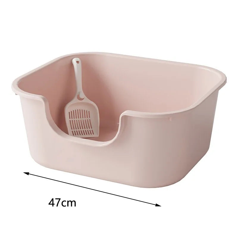 Open Top Cat Litter Box, Easy-Clean & Reusable – Trayzo™