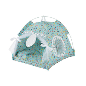 Cotton Pet Tent Bed with Colorful House-Style Design – Nestora™