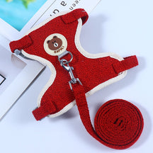 Linen Collar & Leash Set for Small to Medium Dogs & Cats – Trailo™